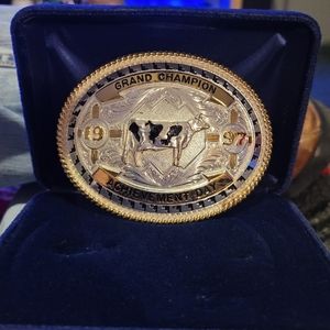 Montana silversmith belt buckle gold/silver
